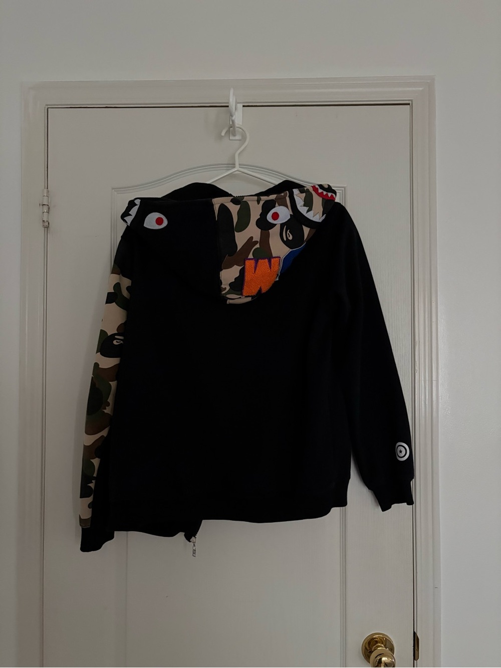 Authentic A Bathing Ape 1st Camo Half shark full zip hoodie